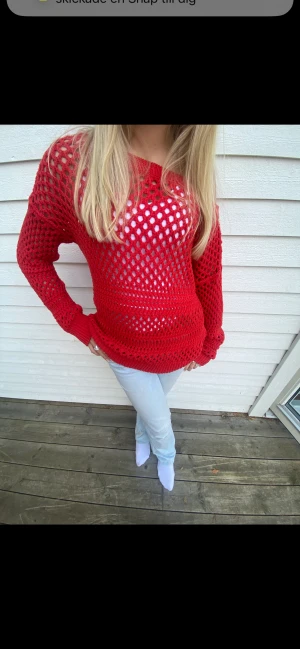 Virkad tröja - Jättesnygg stickad/virkad tröja från american eagle❤️‍🔥