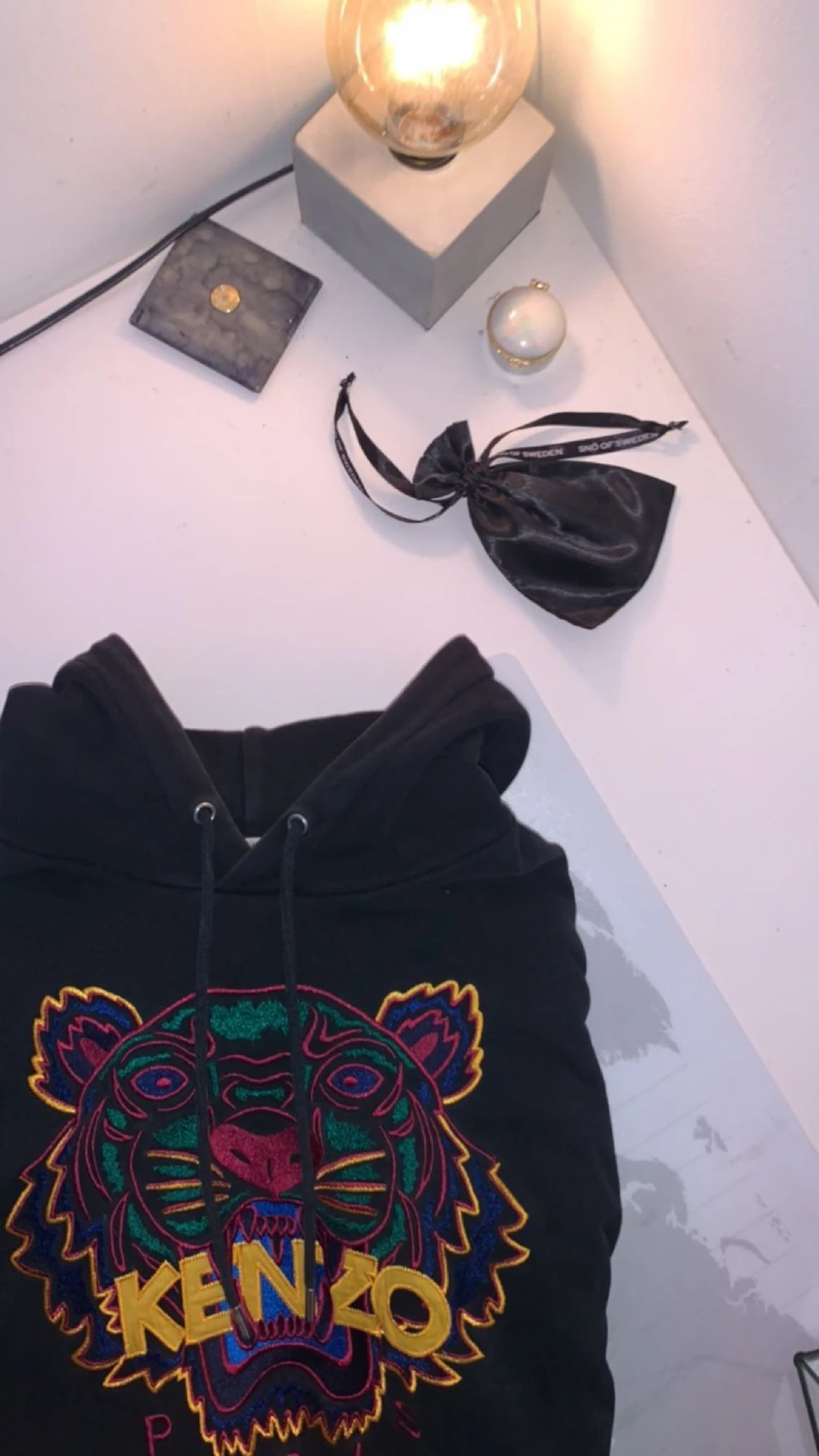 Kenzo svart hoodie  - 90