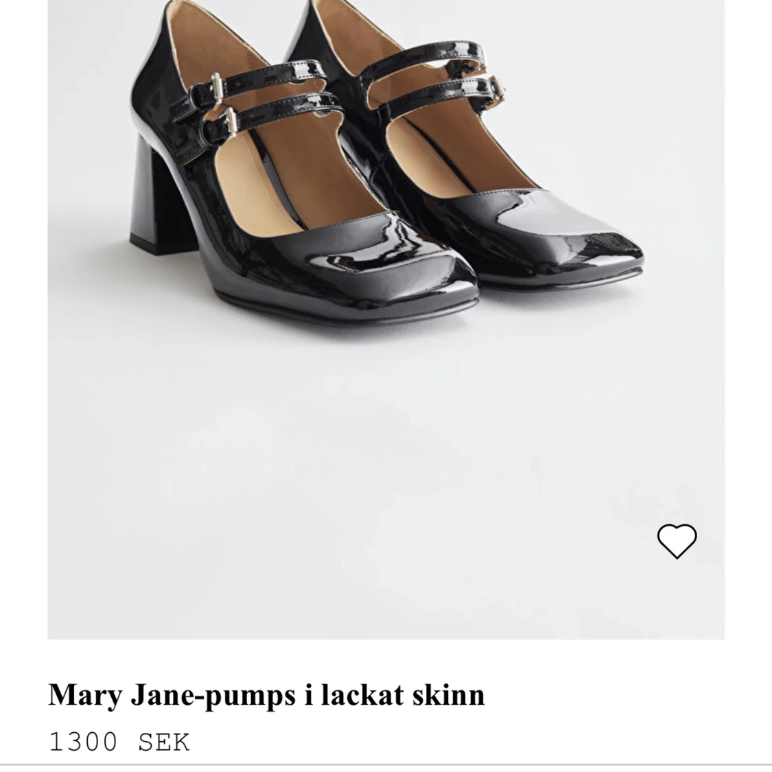Mary Jane Pumps Klackar Lack Skinn Strl 40 - 91