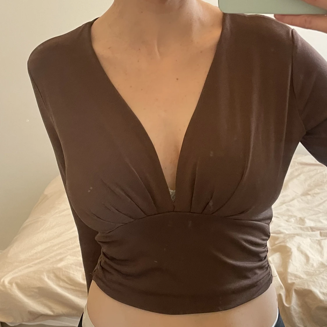 Kort rynkad topp - 90