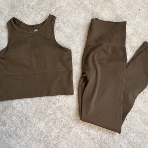 Brunt träningsset - Från h&m. Helt nytt med lappar på