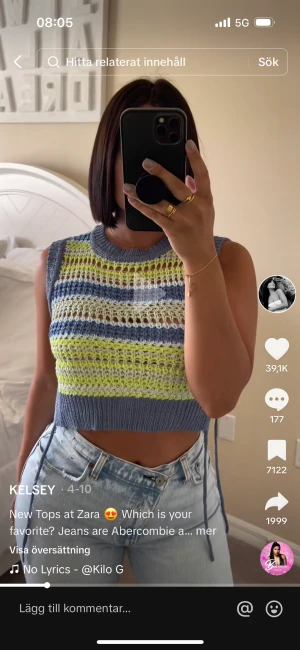 Zara topp - Topp från zara i storlek M.  Aldrig använd,prislapp finns kvar.  