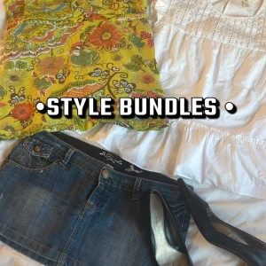 Style bundles - •Style bundles för varierande priser. Denna bild för exempelvis 2 överdelar, 1 underdel och 1 accessoar för 300kr. Allt köps second hand för att hitta de bästa vintage kläderna! Skriv gärna till mig vid intresse så tar vi allt där ifrån•