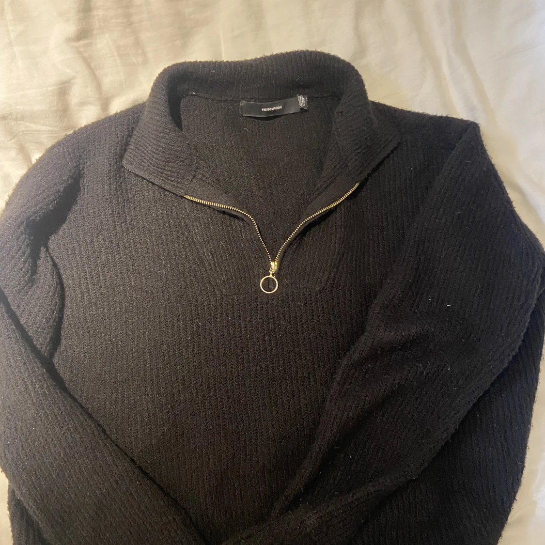 Stickad zip tröja - 91