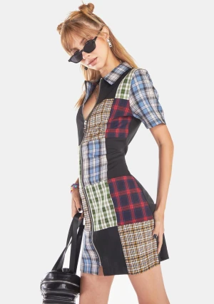 Patchwork zipper dress - Very good condition 