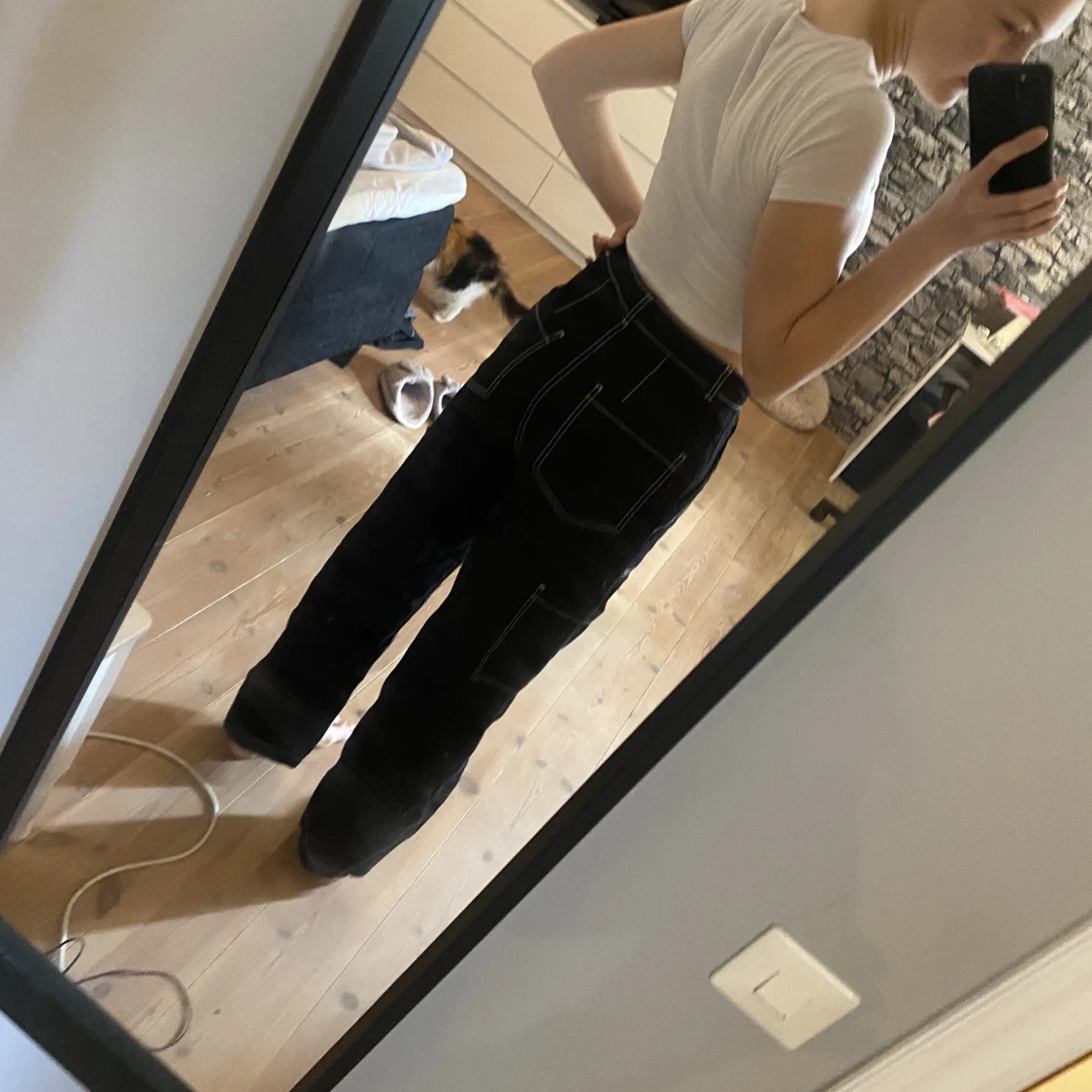 Jeans med detalj - 90