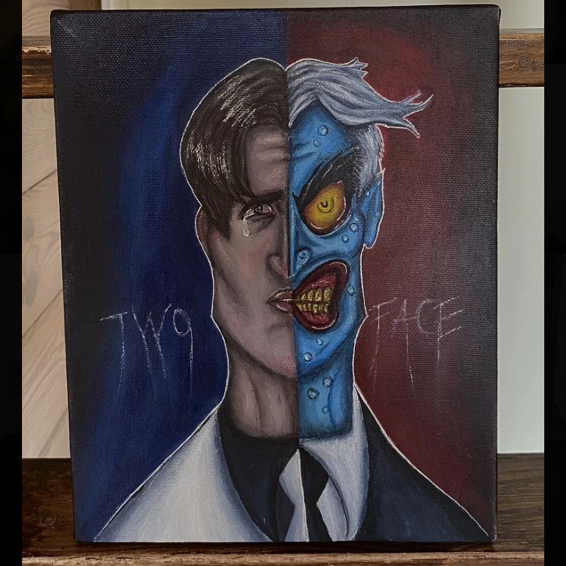 TWO-FACE tavla i akryl  - 90