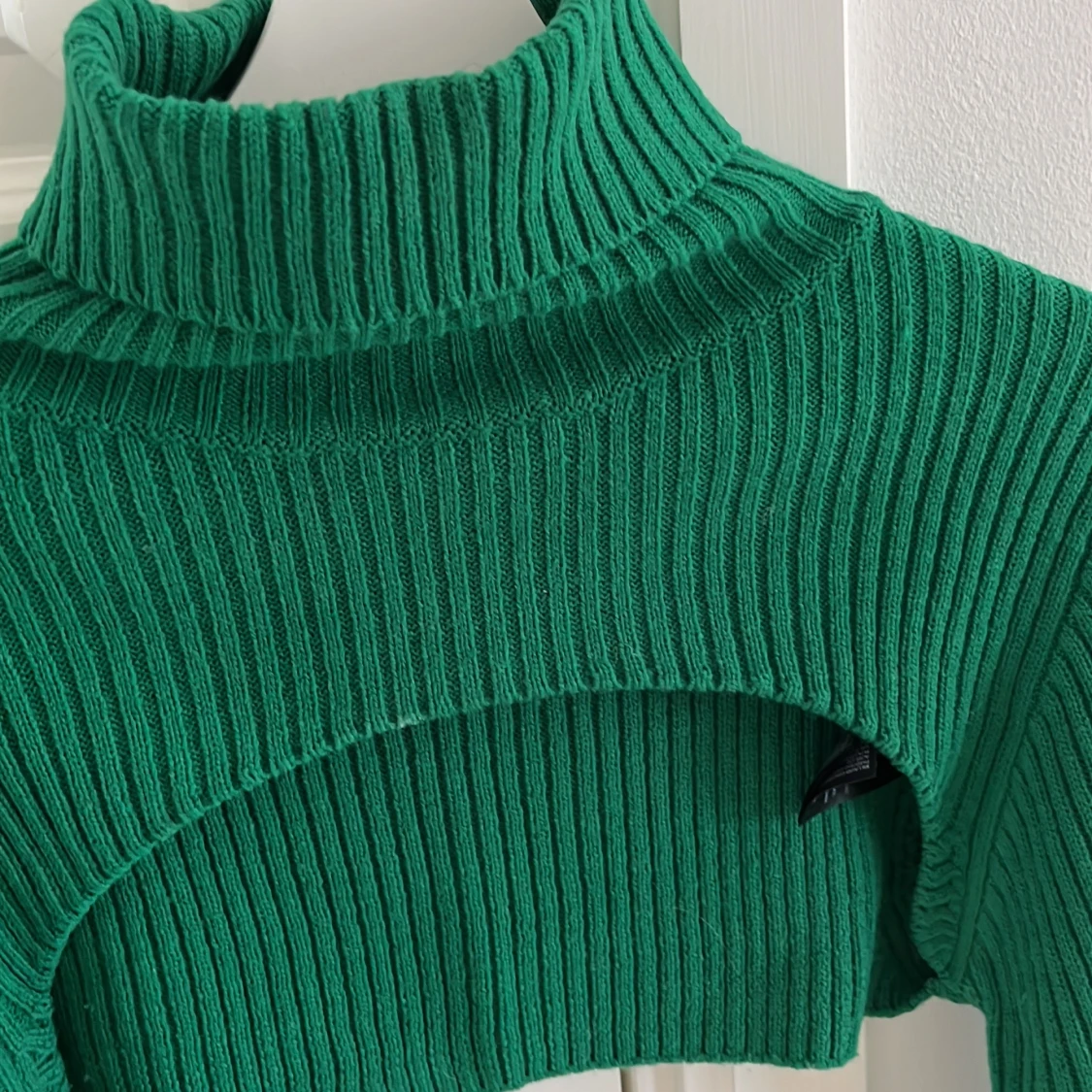 Grön stickad polo bolero - 90