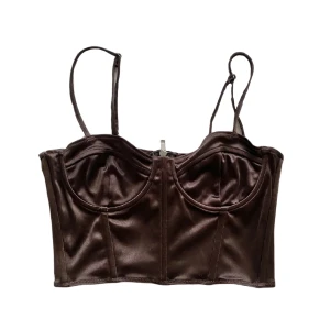 hm korsett - Brun korsett från Hm i strl Xs, säljs då den är väldigt oanvänd och inte kommer till nytta. Toppen är hyfsat kort och har dragkedja där bak, köpare står för frakt:))