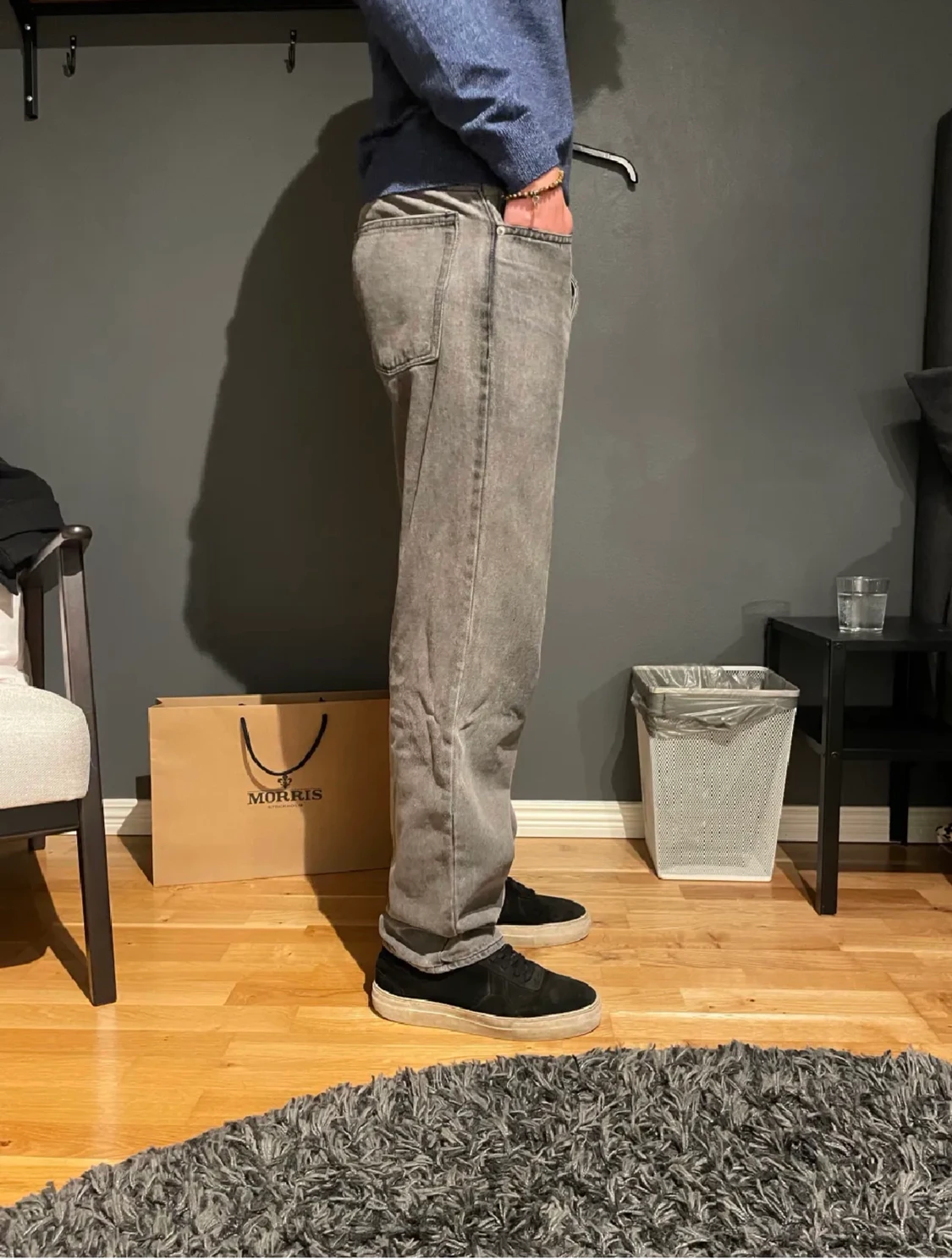 Ljusgrå jeans  - 90