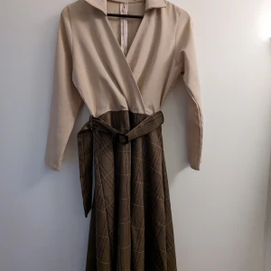 Work dress - Beige dress, perfect for autumn. 