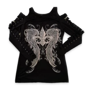 Cool tröja - Sjukt cool tröja med snyggt tryck och coola armar! Står inget märke och ingen strlk men skulle säga den är en S/M kanske. 