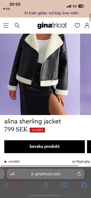 Populära slutsålda jackan  - Tänkte sälja min favorit jacka nu då säsongen börjar ta slut och är sugen på något nytt.  Den är helt slutsåld på deras hemsida. Jag har den i storleken M och är vanligt vis en XS/Smen passar även de som har M/L Skicket är som ny! 