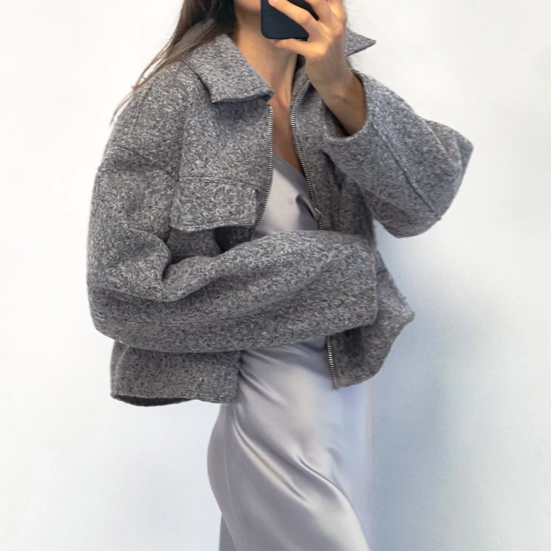 Kort jacka i boucle från Zara XS - 90