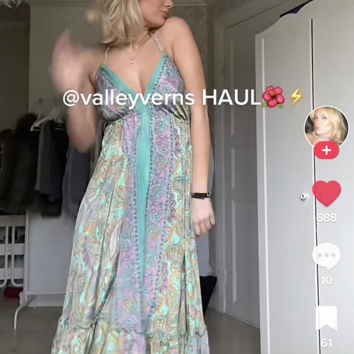 Superfin slutsåld bohemisk klänning  - 91