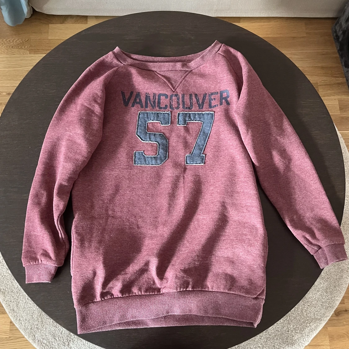 oversized tjocktröja med tryck - 90