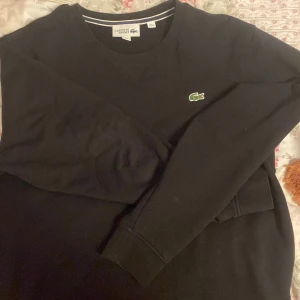 Lacoste sweatshirt  - En skit snygg men samt basic lacoste sweatshirt som passar till allt! Det är killstorlek S men den är ändå lite oversized! Använt några gånger men har inte skador! Pris kan diskuteras 🫶🏼