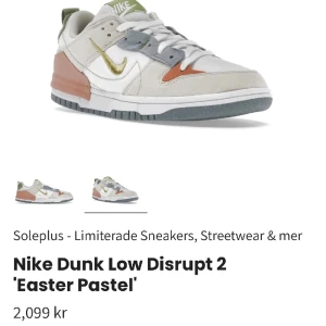 Nike Dunk Low Disrupt 2 'Easter Pastel' - Använda ett fåtal gånger och är i jättebra skick. Äkta och kvitto finns! Priset är diskuterbart vid snabb affär. Skriv privat för ytterligare bilder. 