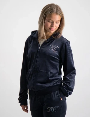 Juicy tröja❤️ - Säljer denna hoodie från JuicyCoture i mörk blått❤️ Jätte fint skick, kommer aldrig till användning pga fel storlek för mig🩷 säljer även matchande byxor på min profil!