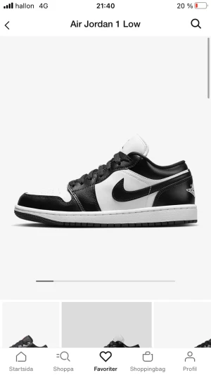 Jordan air 1 low - Säljer mina jätte fina Jordans då jag köpte dom strax efter dom kom ut förra månaden men passade mig lite trångt, därflr efter att ha dem på mig i ca 1timme sa mina fötter NEEEJ tyvärr haha. Därför jag säljer dem :/