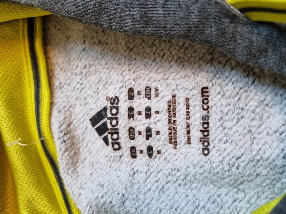 TJOCKTRÖJA - LUVTRÖJA / HOODIE - ADIDAS - GRÅ MED TRYCK - STRL M - 90