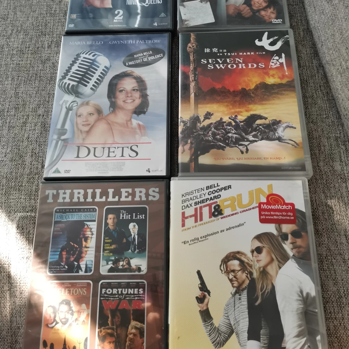 6 st dvd filmer blandat 10 kr st
