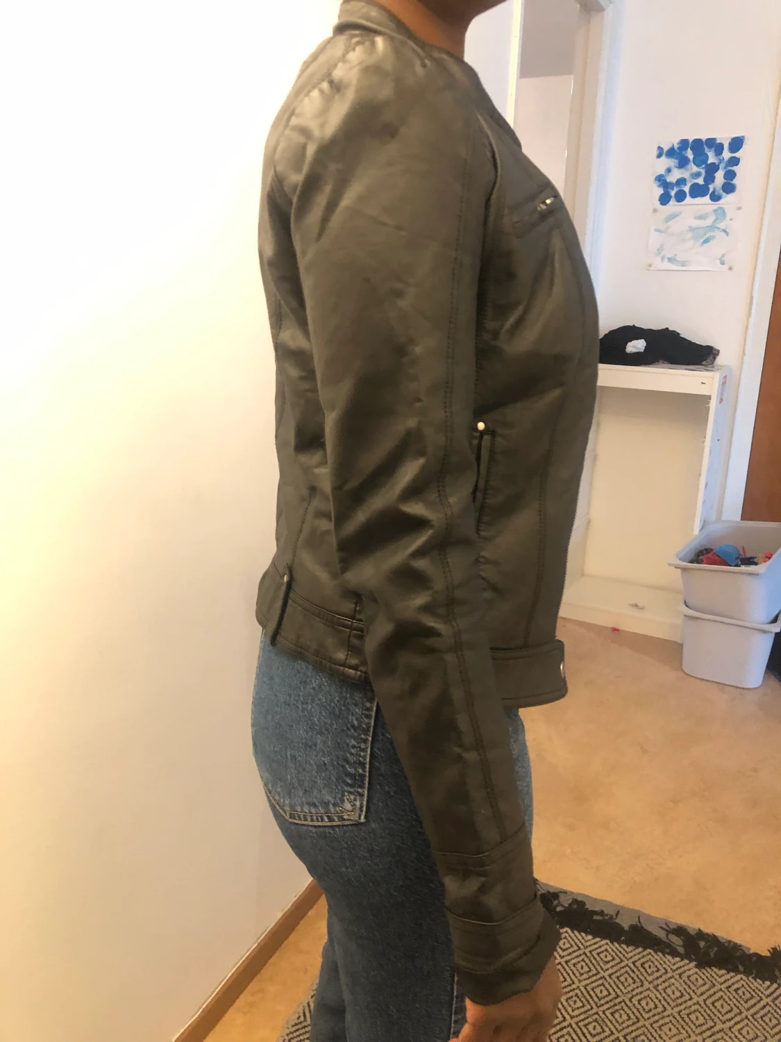 Retro skinnjacka  - 90