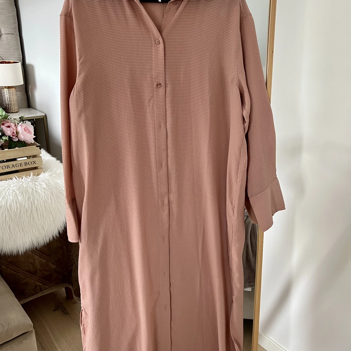 Rosa lång skjorta - 90