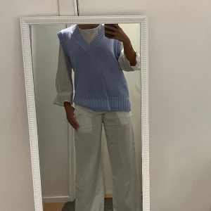 Ljusblå stickad väst - Nyskick! Prislapp kvar på plagget 🫶🏽 Ordinarie pris 429kr