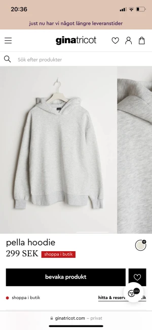 Hoodie gina tricot - Säljer denna hoodie från gina i xxs. Den är relativt stor i stl skulle säga att den är som xs.