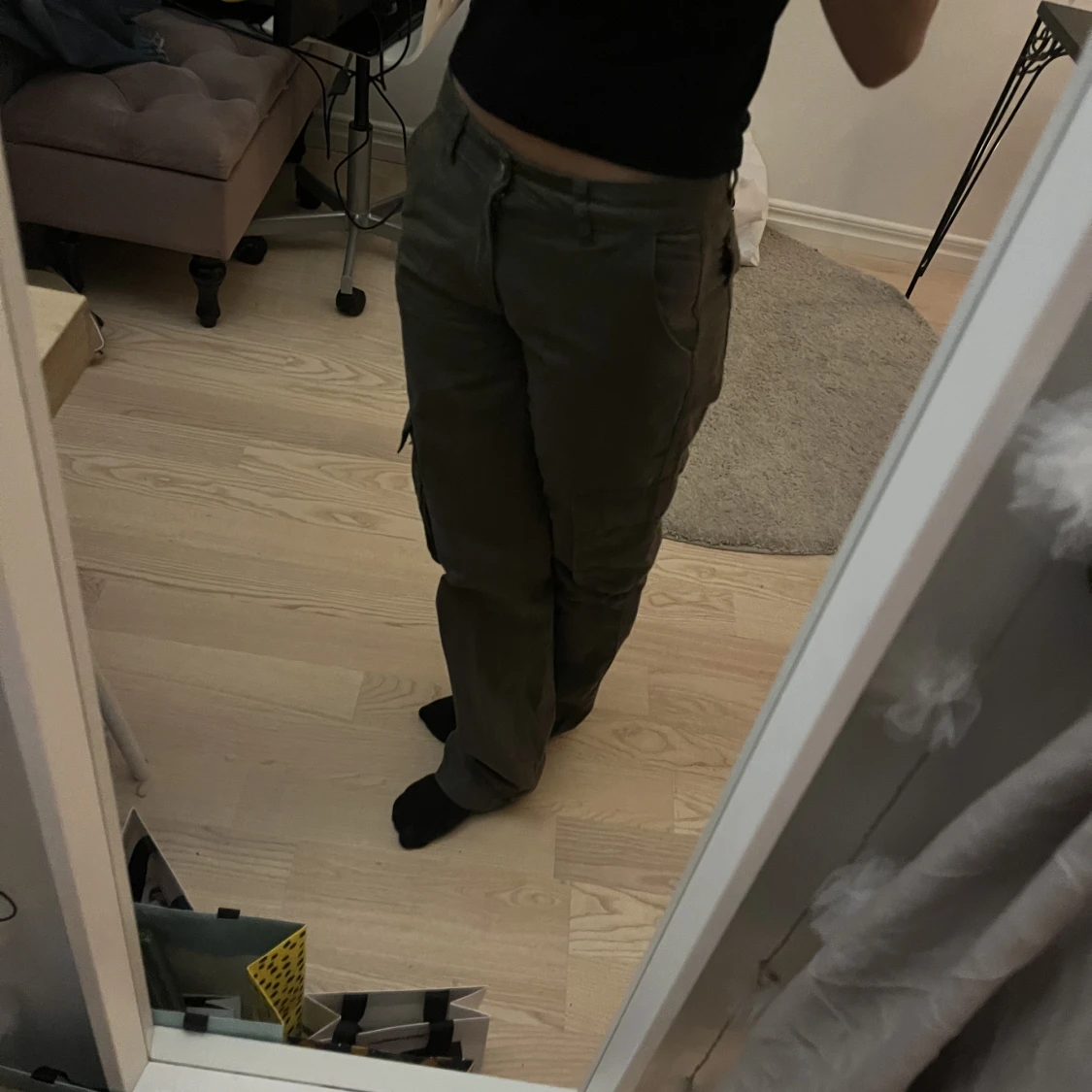 Gröna kargo byxor - 90