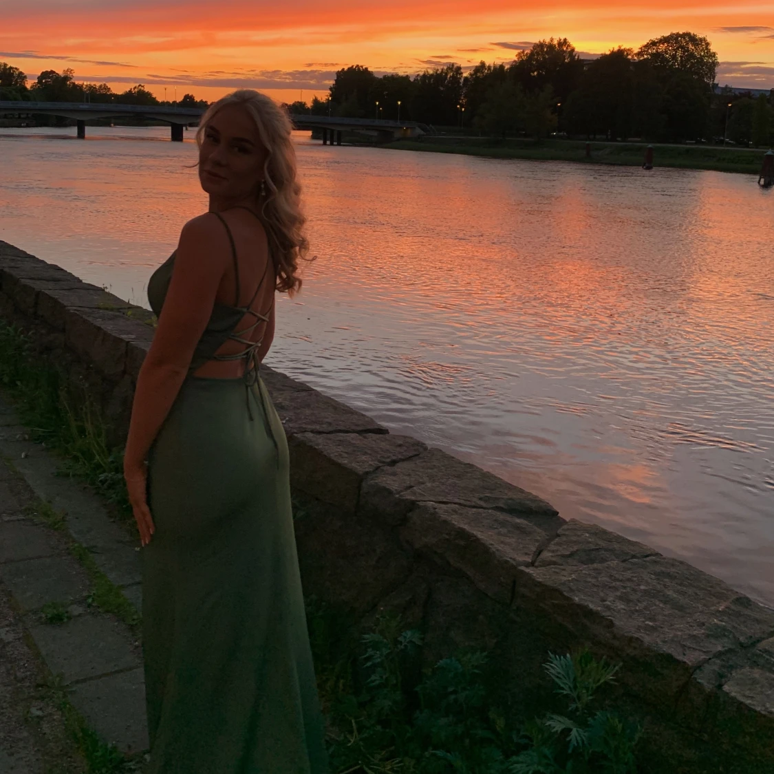 Balklänning grön  - 90