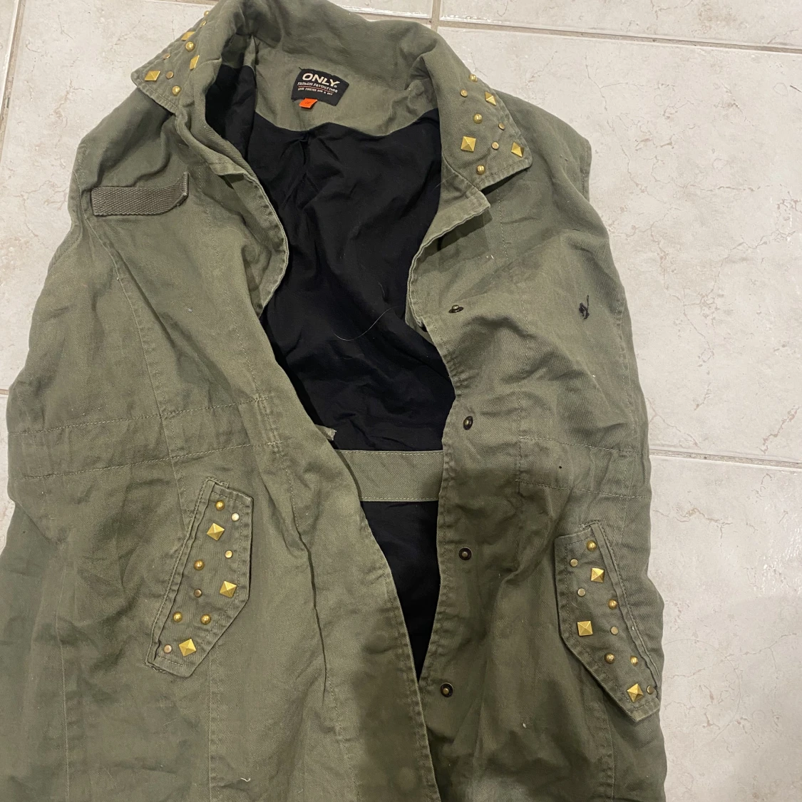 Grön jeansväst från only - 91