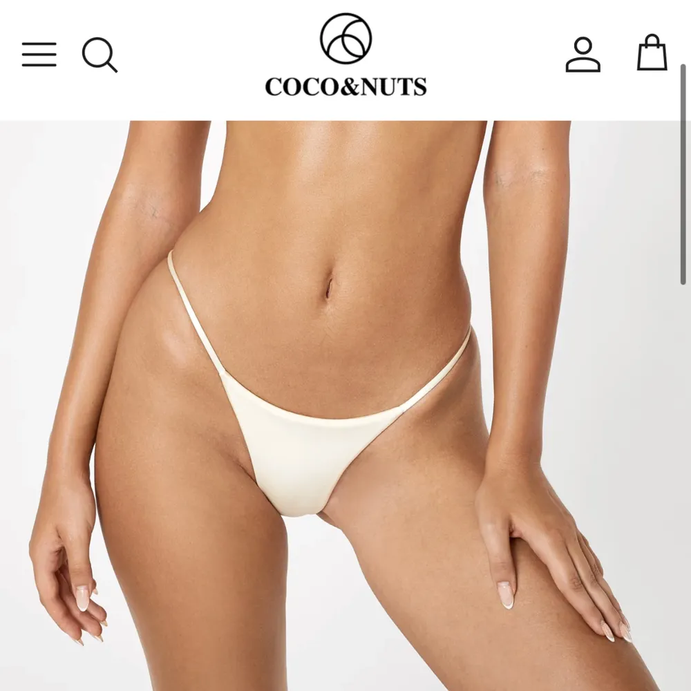 Säljer denna superfina bikinin från Coco and nuts då den är lite förstor för mig! Båda delarna är i stl small i färgen - Pearl. Ny pris 840 kr per del alltså 1680 kr!. Övrigt.