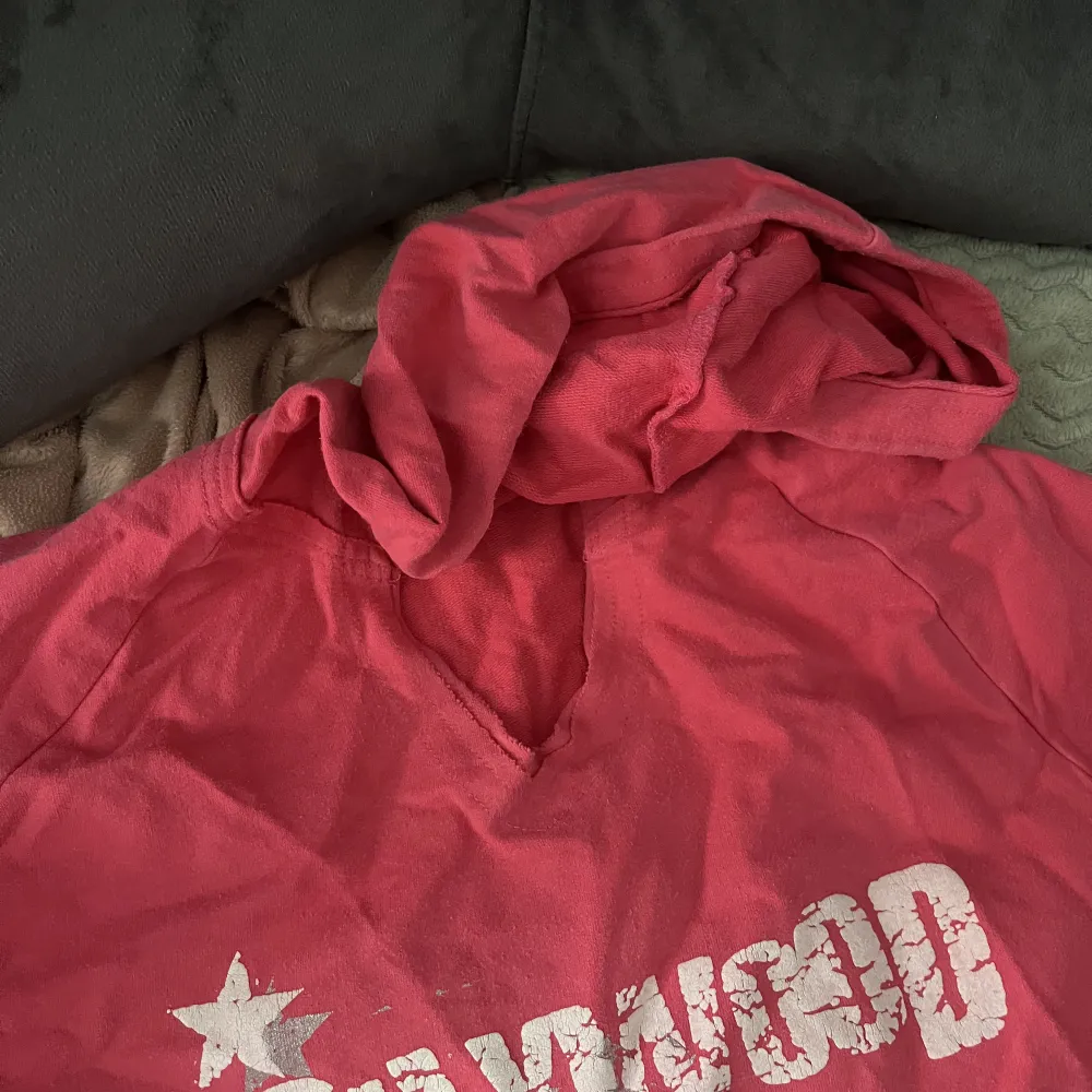 En rosa hoodie med lite y2k vibe, använt skick! Enda anmärkningarna jag kan göra är vid ärmarna där det är lite missfärgning! Men inget som är jätte märkbart❤️ OBS fraktpris ändras om köp ej sker vi plick. Hoodies.