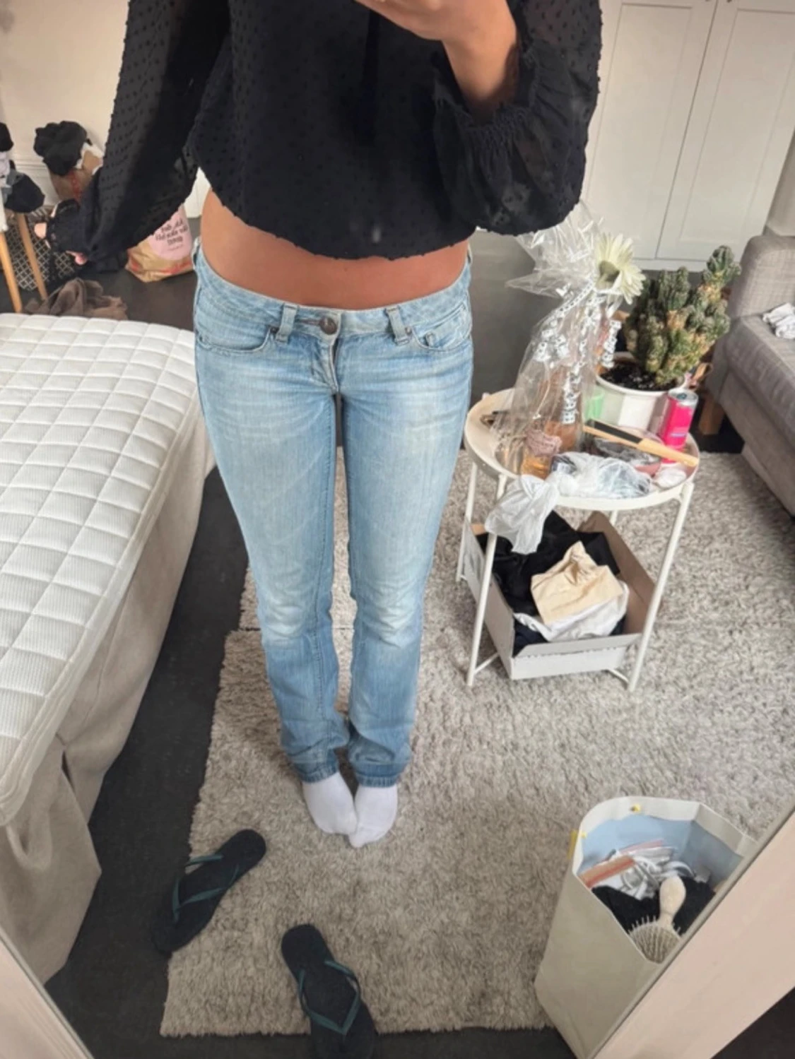 Lågmidjade trendiga jeans - 1