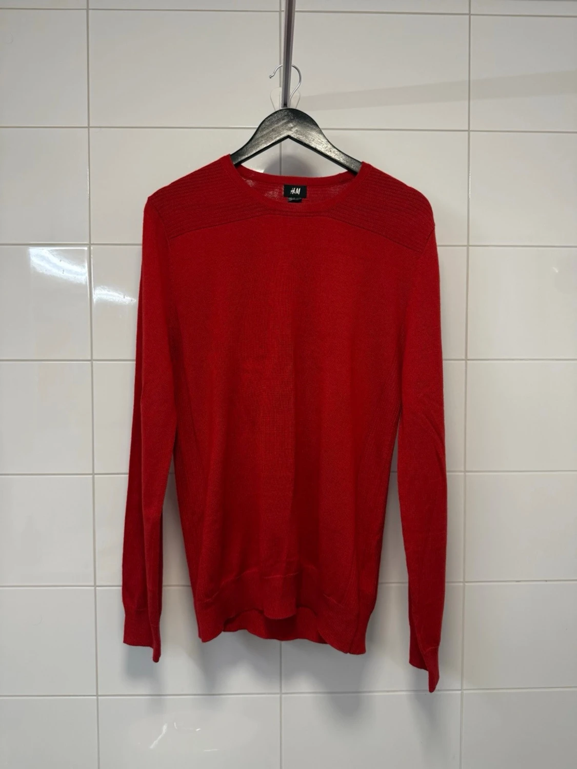 Röd stickad tröja från H&M - 1