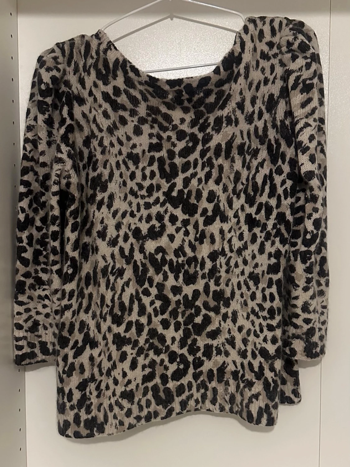 Leopardmönstrad stickad tröja H&M - 1