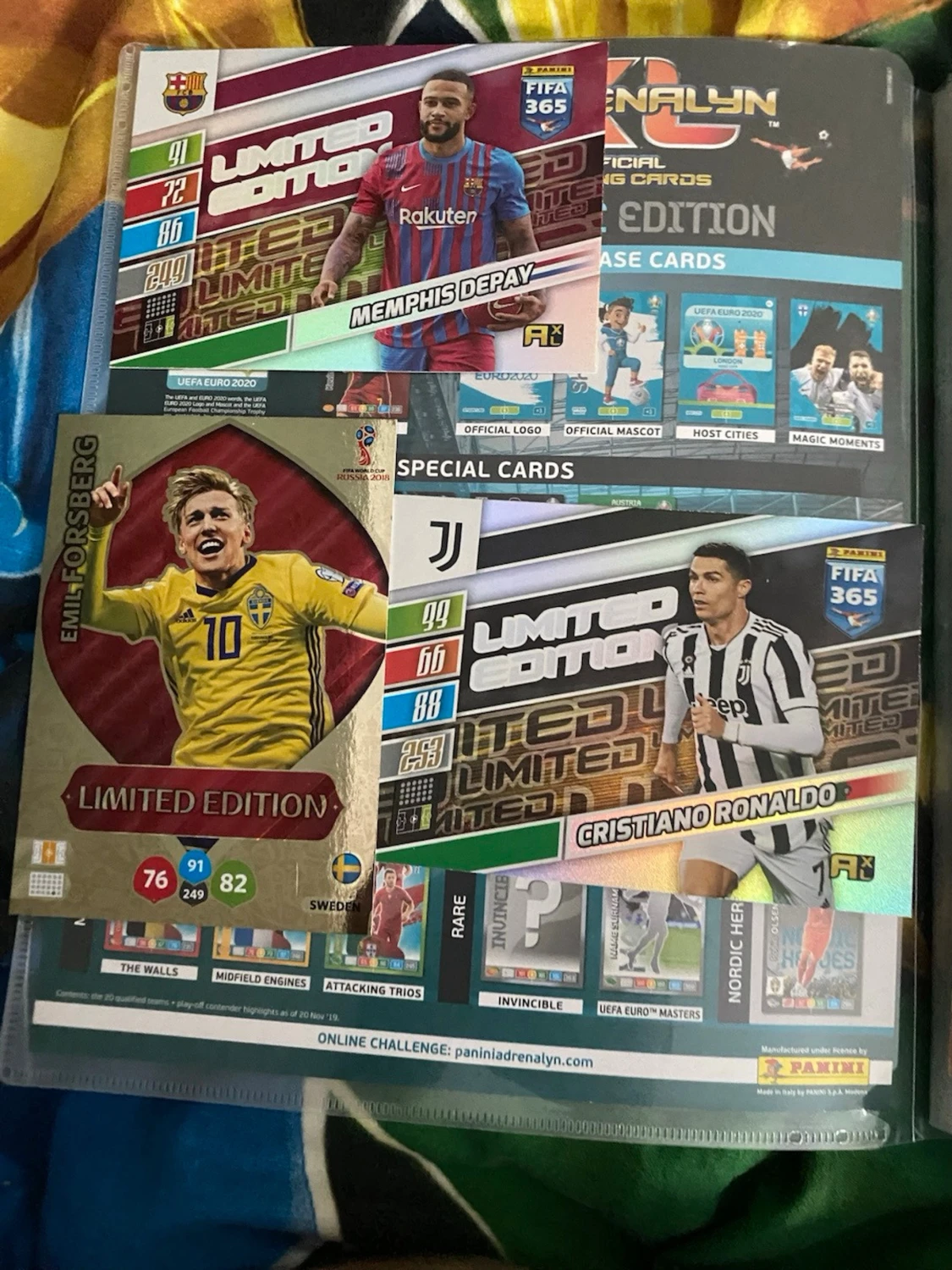 Samling Panini fotbollskort Limited Edition - 1