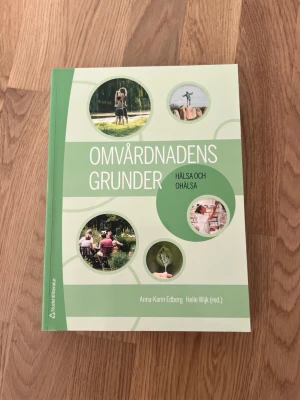 Omvårdnadens grunder - Hälsa och ohälsa (bok + digital produkt) - Inköpt från Studentlitteratur, aldrig använd då jag läser e-böcker i stället.
