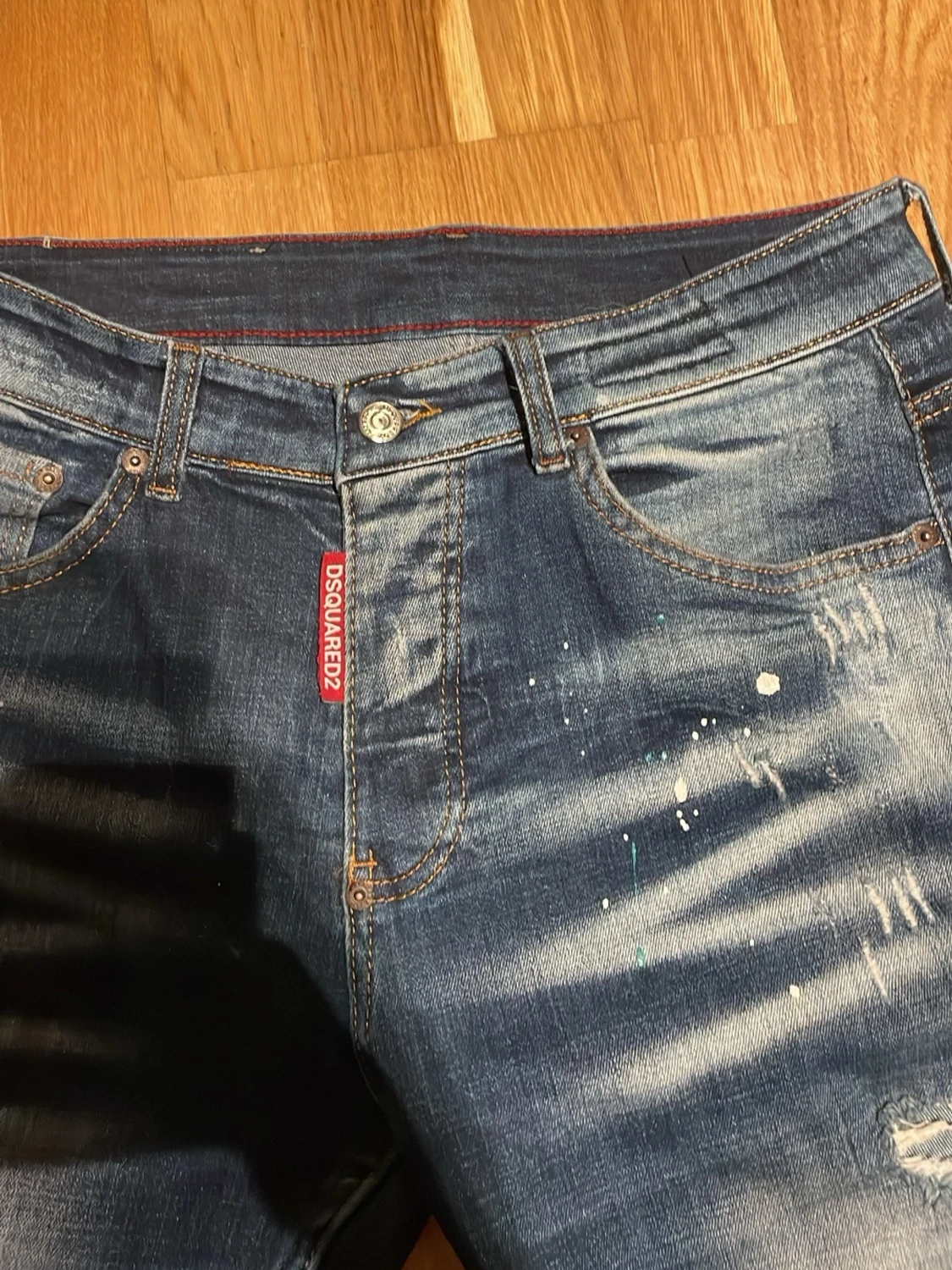 Blå distressed jeans från Dsquared2 - 4