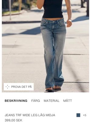 Lågmidjade Zara jeans  - Säljer dessa Zara jeans som är använda 2 gånger💗💗 inga defekter!! kan ta emot bud 