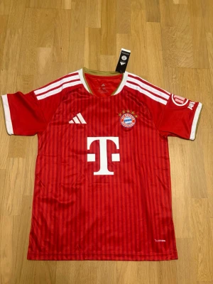 Olise hemma 26/27 S - Säljer en röd FC Bayern München matchtröja från Adidas med vita detaljer och klubbmärke på bröstet. Tröjan har nummer 17 och namnet Olise på ryggen, samt sponsorlogga framtill. Tillverkad i lätt och ventilerande material, perfekt för fotbollsträning.