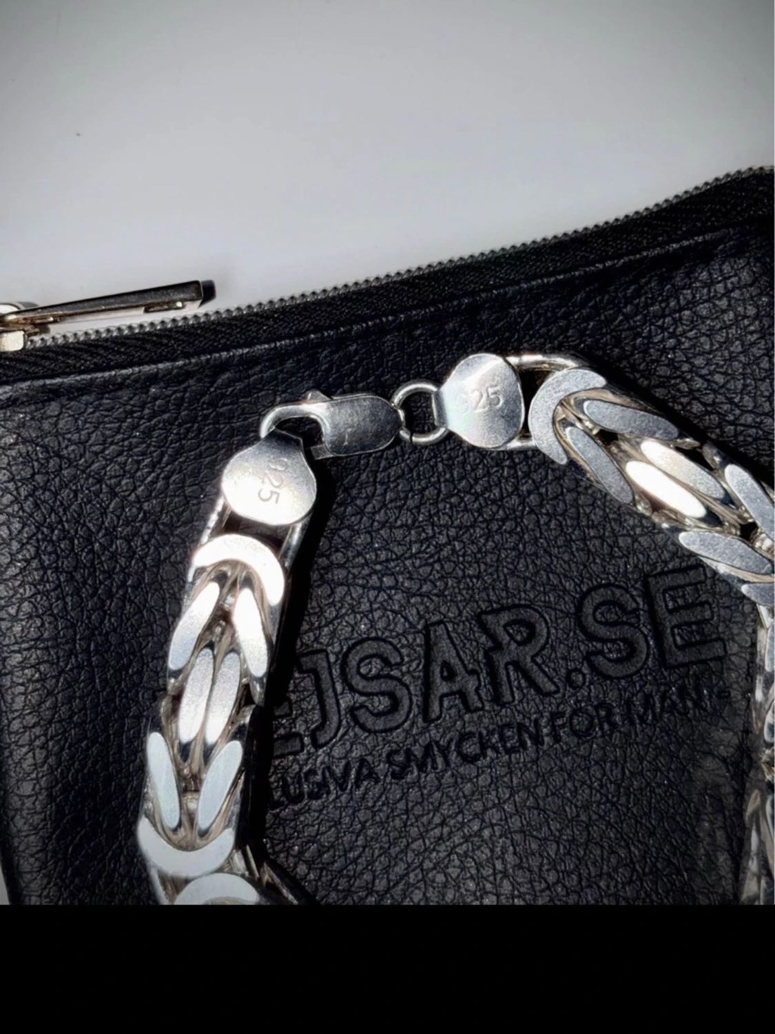 Silverfärgat kedjearmband Kejsar - 1