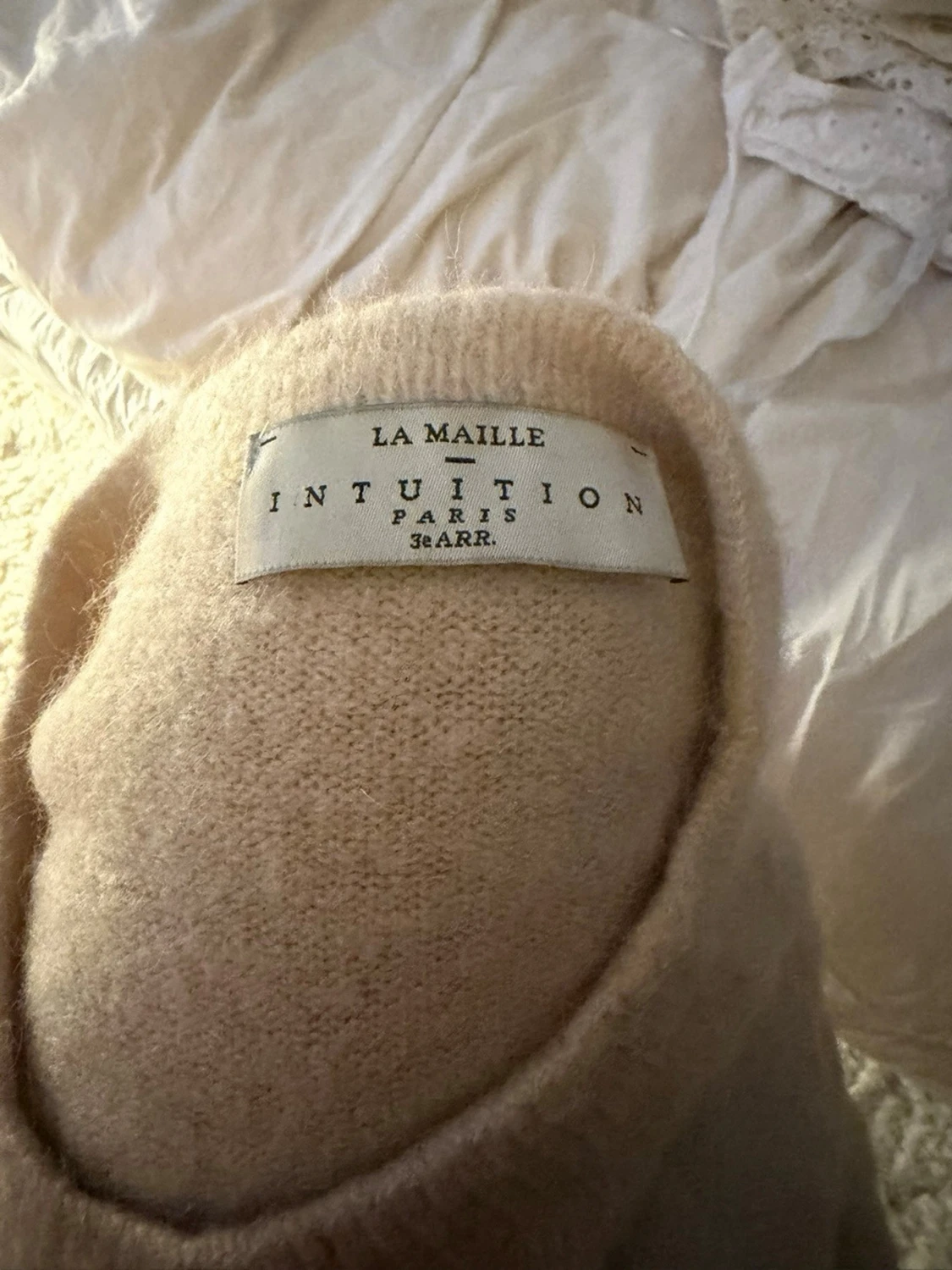 Beige oversized stickad tröja - 2