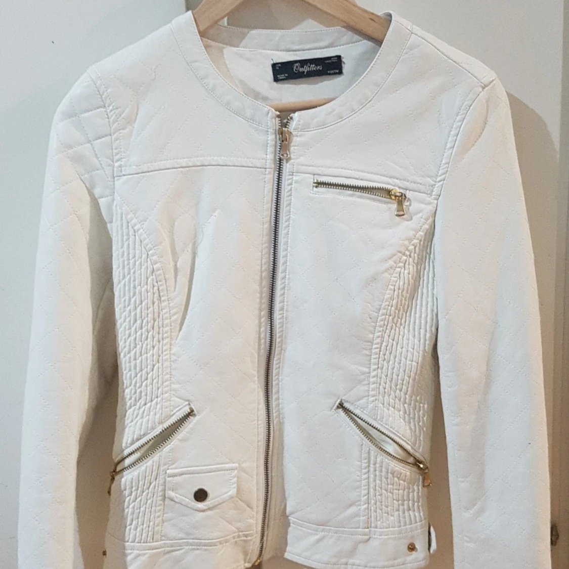 White leather jacket