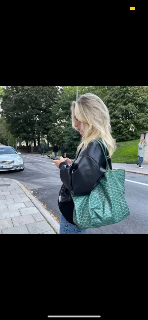 Bomberjacka i skinn - Säljer nu min skinn bomber jacka från Zara storlek S,  första bilden är lånad😇