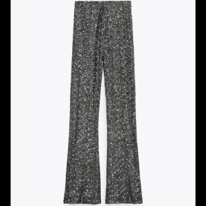 Zara paljettbyxor - Jättefina byxor perfekt nu till nyår ❤️ endast använt en gång:) nypris = 559. Mitt pris = 300kr inklusive frakten (tryck inte på köp direkt tack)