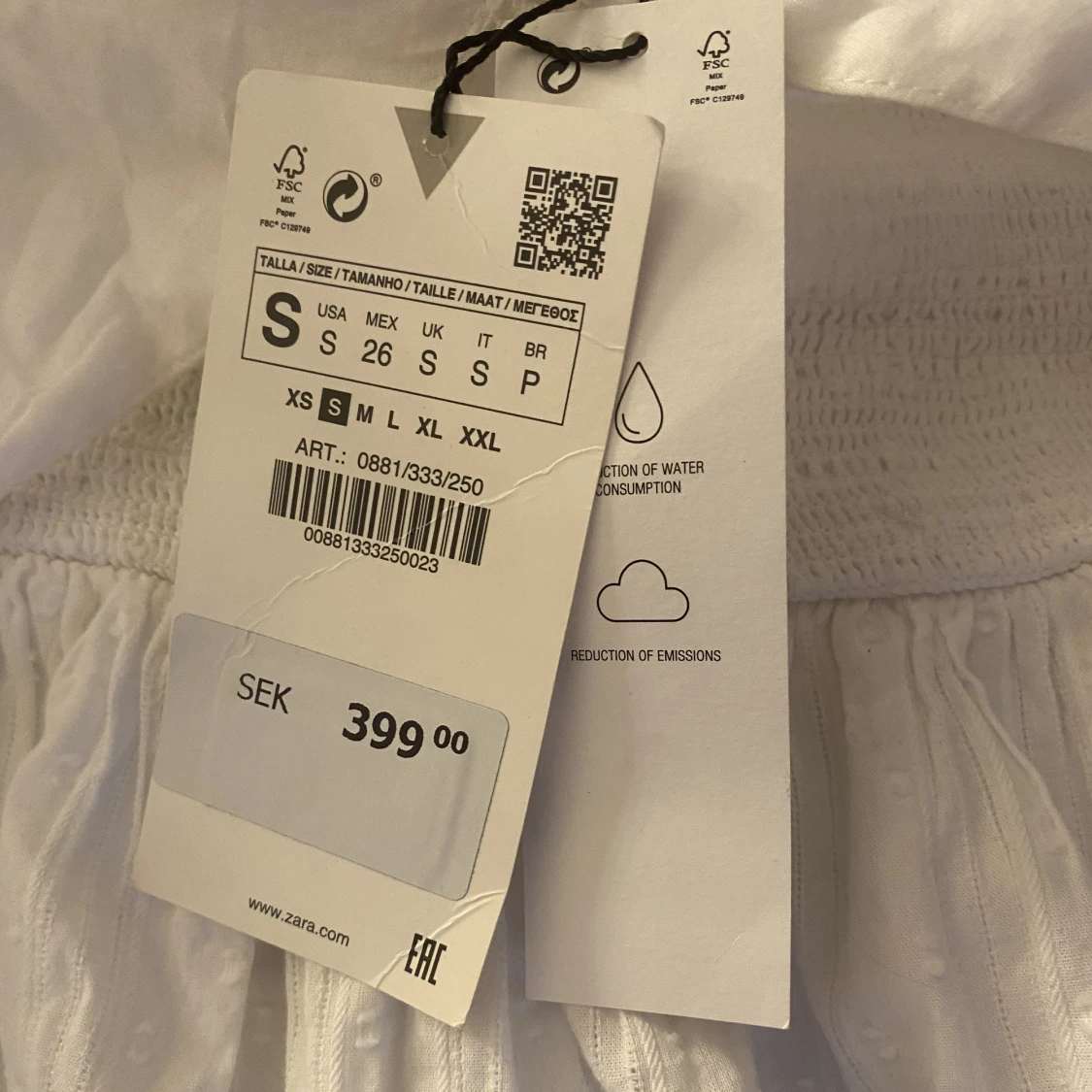 Vit fin zara klänning  - 91