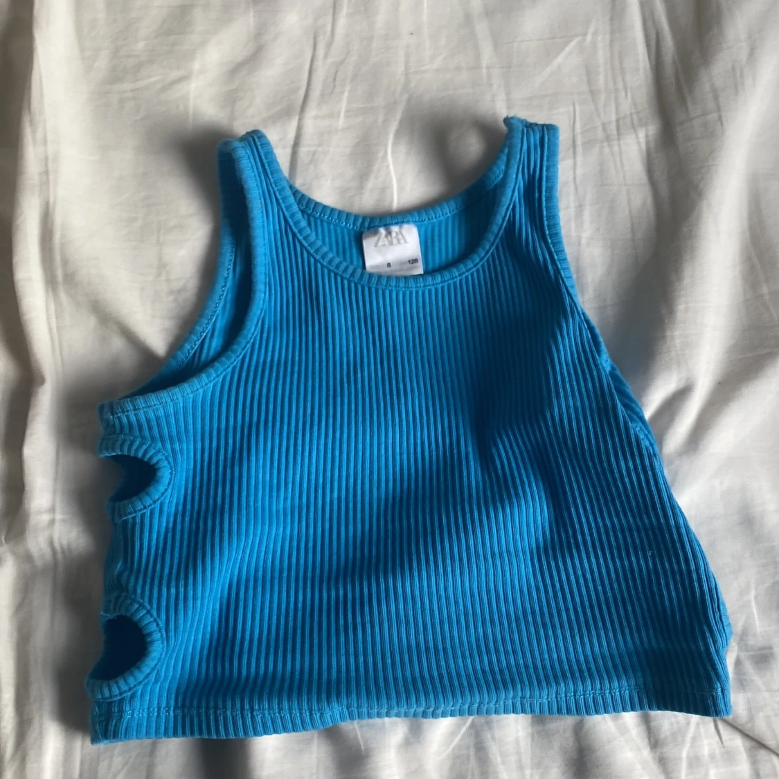 Blåt linne strl 128